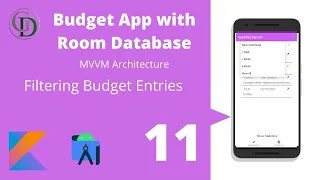 Filtering Budget Entries - Budget Application with Room Library & MVVM Architecture Android