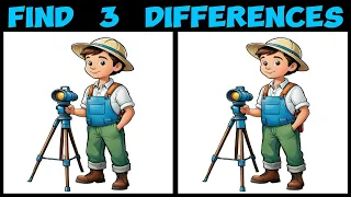 Find 3 Differences 🔍 Attention Test 🤓 Spot the difference exercise 🧩 Round 177