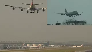 Crosswind Landings London Heathrow Airport Dual Camera