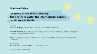 Digital Lunch Debate - “Investing in Ukraine’s recovery”