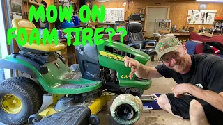 Can You Mow on a FOAM Tire????