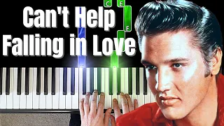 Can't Help Falling In Love - EASY Piano Tutorial (SHEET MUSIC)