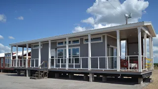 TWO BEDROOM TINY HOME with three porches - all on one floor