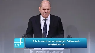 Scholz warnt vor schwierigen Zeiten nach Haushaltsurteil