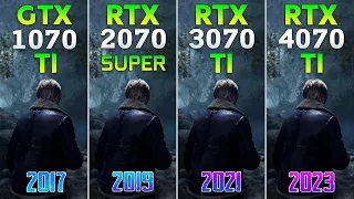 GTX 1070 Ti vs RTX 2070 SUPER vs RTX 3070 Ti vs RTX 4070 Ti   Test in 8 Games