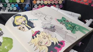 🔴 chatting with sketchbook drawing | anime ♡