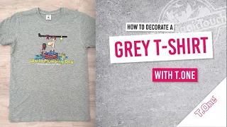 How to decorate a Grey t-shirt for World Plumbing day with T.One 1 Step transfer Paper