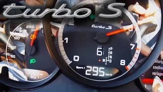 Porsche 911 Turbo S 991.2 Acceleration 0-295 km/h Autobahn Speed Sound Drive Launch Control