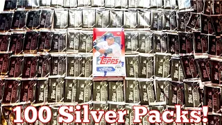 SO MUCH COLOR!  OPENING 100 SILVER PACKS FROM THE NEW 2023 Topps Series 2!