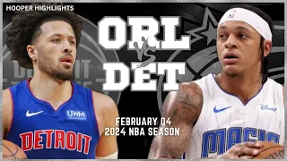 Orlando Magic vs Detroit Pistons Full Game Highlights | Feb 4 | 2024 NBA Season