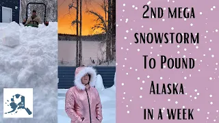 Alaska hit with 2nd record breaking snowstorm in 1 week | #vlogmas #alaska #homestead