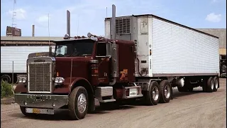 Classic old school semi trucks workin hard!