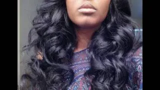 get some BIG CURLS in your hair girl! flexi rods on my brazilian wavy!
