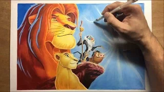 Drawing: The Lion King - Timelapse | Artology