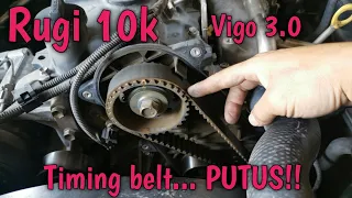 Cara tukar timing belt hilux | Hilux 1kd timing belt