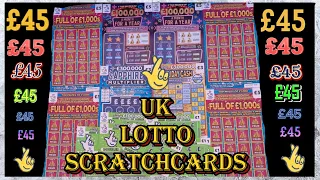 uk lotto scratch cards £45 worth of mixed cards