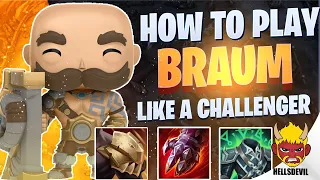 WILD RIFT | How To Play Braum Like a Challenger (Top 1 Player) | Braum Gameplay | Guide & Build