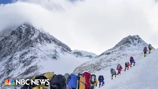 Record number of climbers attempt to reach summit of Mount Everest