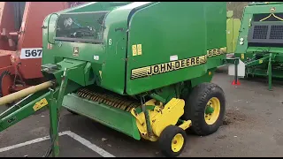 Прокрутка пресс-подборщика John Deere 565 | Checking the work of the baler John Deere 565