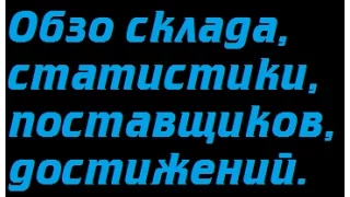 Обзор склада,статистики,поставщиков и достижений на 20 ранге