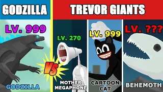 Godzilla vs Trevor Giants Level Challenge Rampage | Kaiju Animation