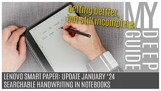 Lenovo Smart Paper: January '24 Update Overview. Searchable Handwriting in Notebooks Added