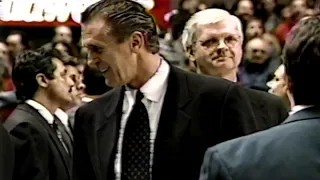 NBA Pat Riley Returns To MSG As Miami Head Coach Pregame 1995