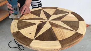 Beautiful Woodworking Design Ideas - Making Round Table For Garden