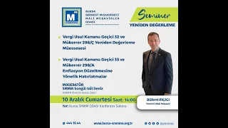 Yeniden Değerleme ve Enflasyon Düzeltmesi-Bursa SMMMO-10.12.2022