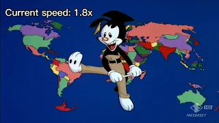 Yakko's World but if there's an inaccuracy, the video speeds up.