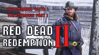 Red Dead Redemption 2, PS4 PRO, walkthrough part 1, first launch, первый запуск, часть 1 #rdr2