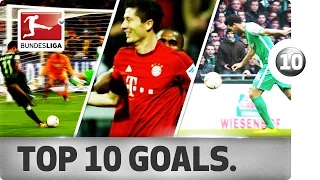 Top 10 Spectacular Goals 2015/16  – Lewandowski, Raffael, Pizarro & Co.