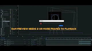 After Effects error: Cached Preview needs 2 or more frames to playback