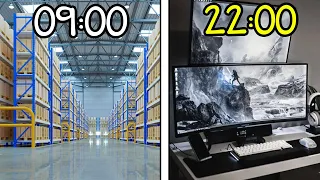 um dia na vida de um gamer que trabalha