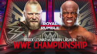 Royal Rumble 2022 - Brock Lesnar vs Bobby Lashley Official Match Card