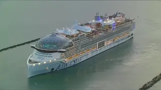 Icon of the Seas makes grand entrance as world's largest cruise ship in Miami