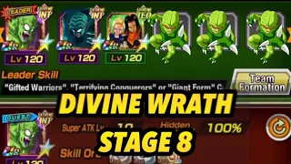 3 Saibamen & Piccolo Jr Destroy Stage 8 of Divine Wrath & Mortal Will!! | DBZ DOKKAN BATTLE