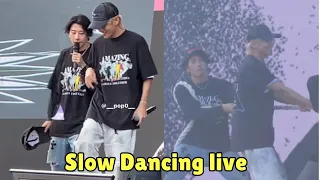 Fancam Taehyung sang ‘Slow Dancing’ and freestyle dancing with Park Hyoshin