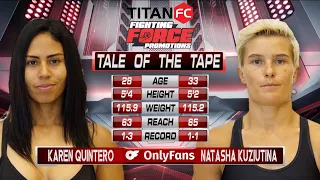 Fighting Force 11 x Titan FC 81: Natasha "Kuyza" Kuziutina vs Karen Quintero