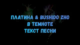 BUSHIDO ZHO, ПЛАТИНА - В ТЕМНОТЕ (текст песни)