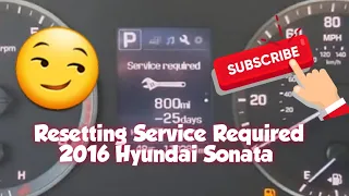 How to: Reset Service Required Message 2016 Hyundai Sonata