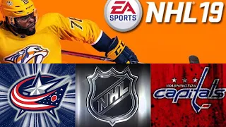 NHL 19 season mode: Columbus Blue Jackets vs Washington Capitals (Xbox One HD) [1080p60FPS]