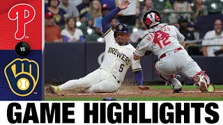 Phillies vs. Brewers Game Highlights (9/7/21) | MLB Highlights