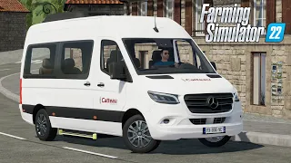 FS22 - Sightseeing the Old Town in Mercedes-Benz Sprinter - Car for Farming Simulator 2022 Roleplay