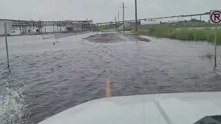 Driving through Ongoing Flood Waters in Westlake, Louisiana Calcasieu River & Lake Charles #warning