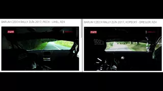 Pech vs. Kopecký comparsion RZ4 - BARUM CZECH RALLY ZLÍN 2017