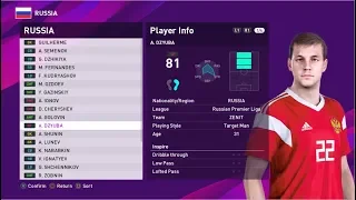 PES 2020 RUSSIA - Player RATINGS, FACES & SKILLS