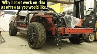 Turning a 2015 Mustang coupe into a 1965 convertible part 18