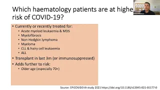 COVID-19 and haematology patients - protecting yourself in 2022