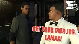 TRIED TO LEAVE LAMAR IN THE HOOD! ( FUNNY "GTA 5 STORYMODE GAMEPLAY #16)